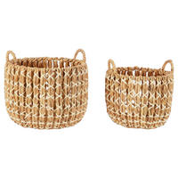 KORBSET 2-teilig  - Beige/Weiß, Basics, Naturmaterialien (30/30/30cm)