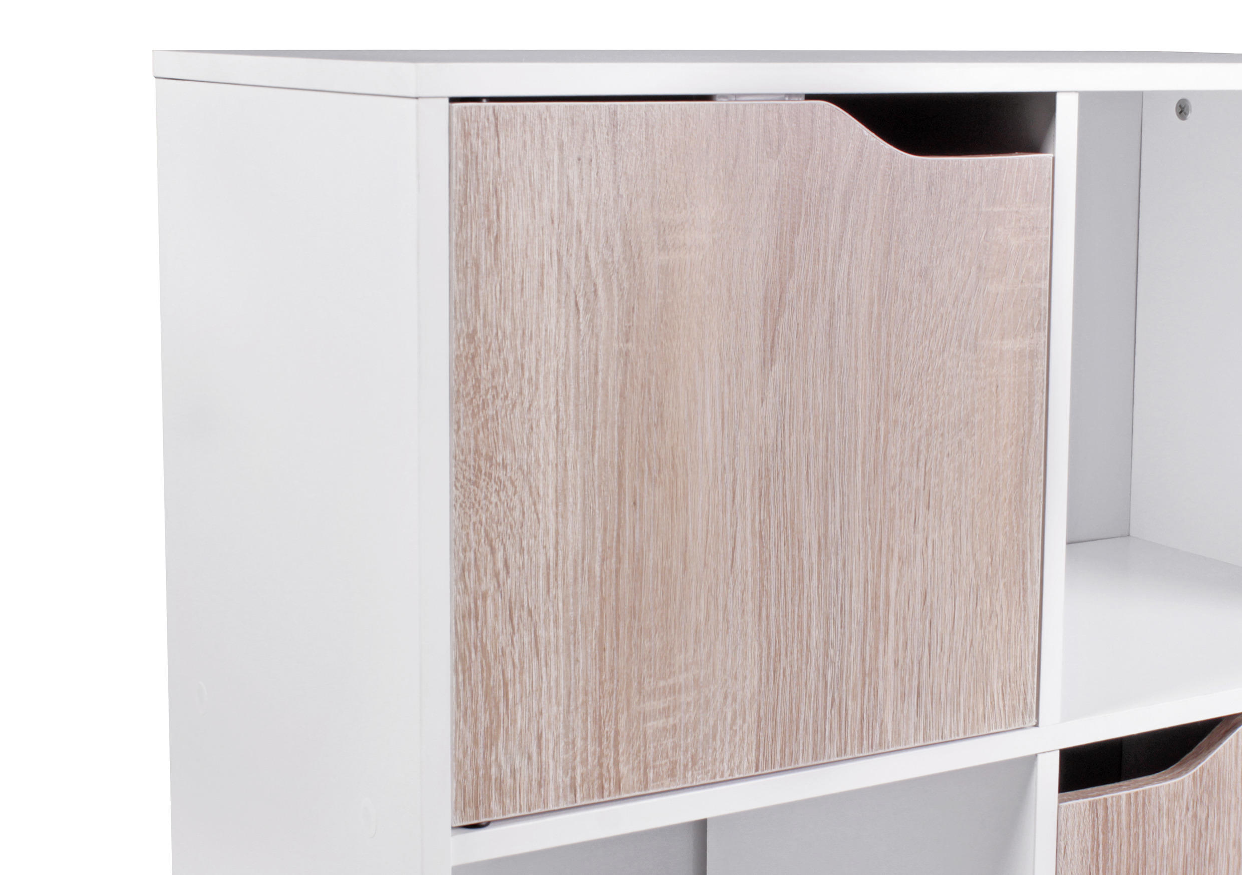 REGAL Weiß, Eichefarben  - Eichefarben/Weiß, MODERN, Holzwerkstoff/Kunststoff (60/94/30cm) - MID.YOU
