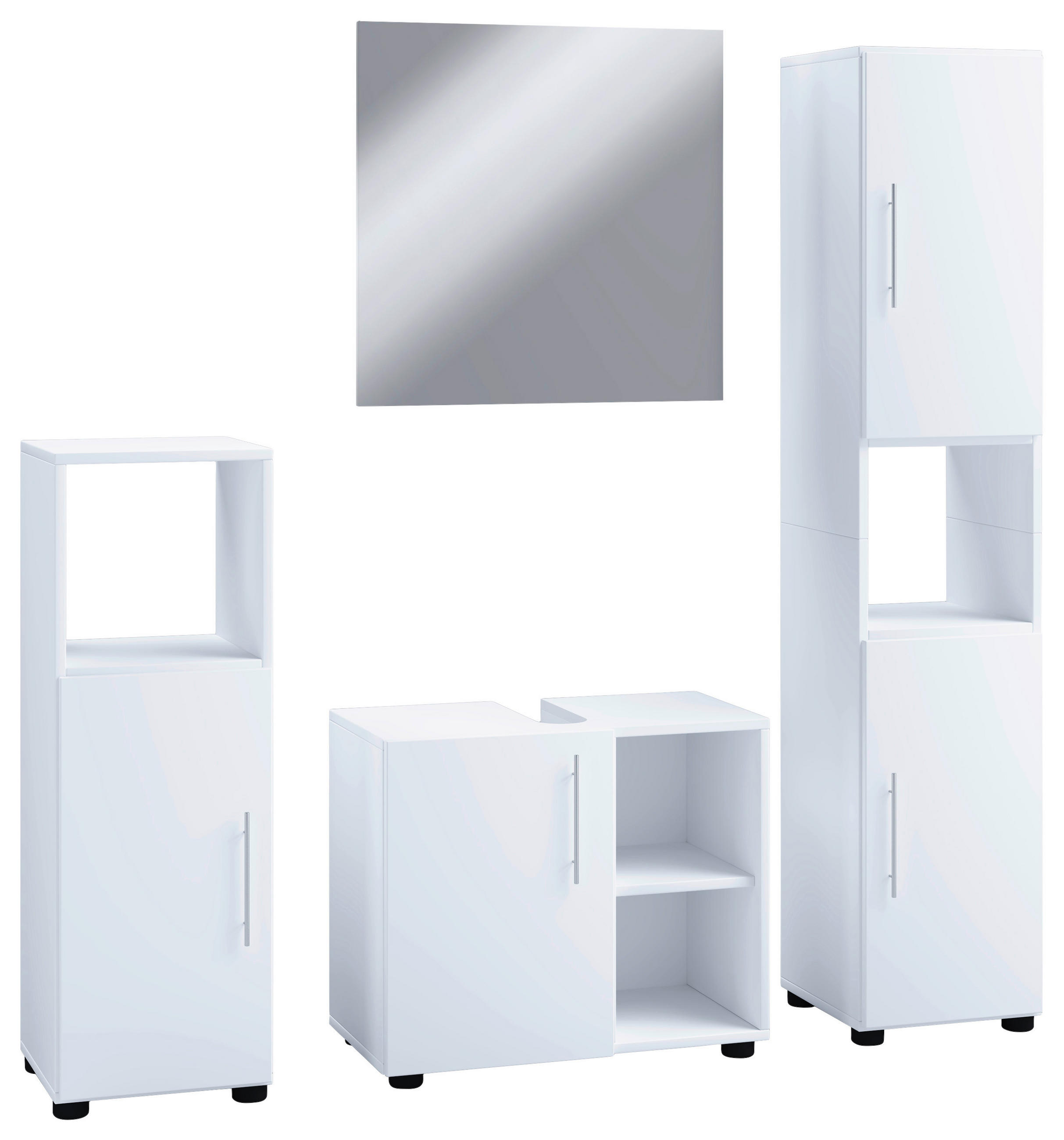 BADEZIMMER  in 122 cm  - Weiß, MODERN, Holzwerkstoff (122cm) - MID.YOU