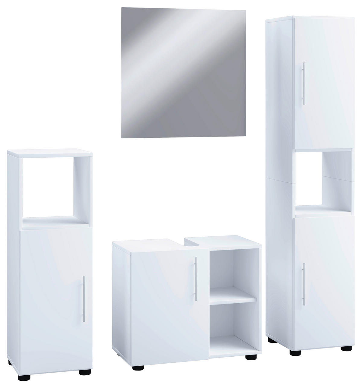 BADRUM 122 cm  - vit, Modern, trämaterial (122cm) - MID.YOU