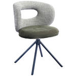 STUHL  in Eisen Webstoff Metall, Textil  - Schwarz/Grün, Design, Textil/Metall (58/80/60cm) - Novel