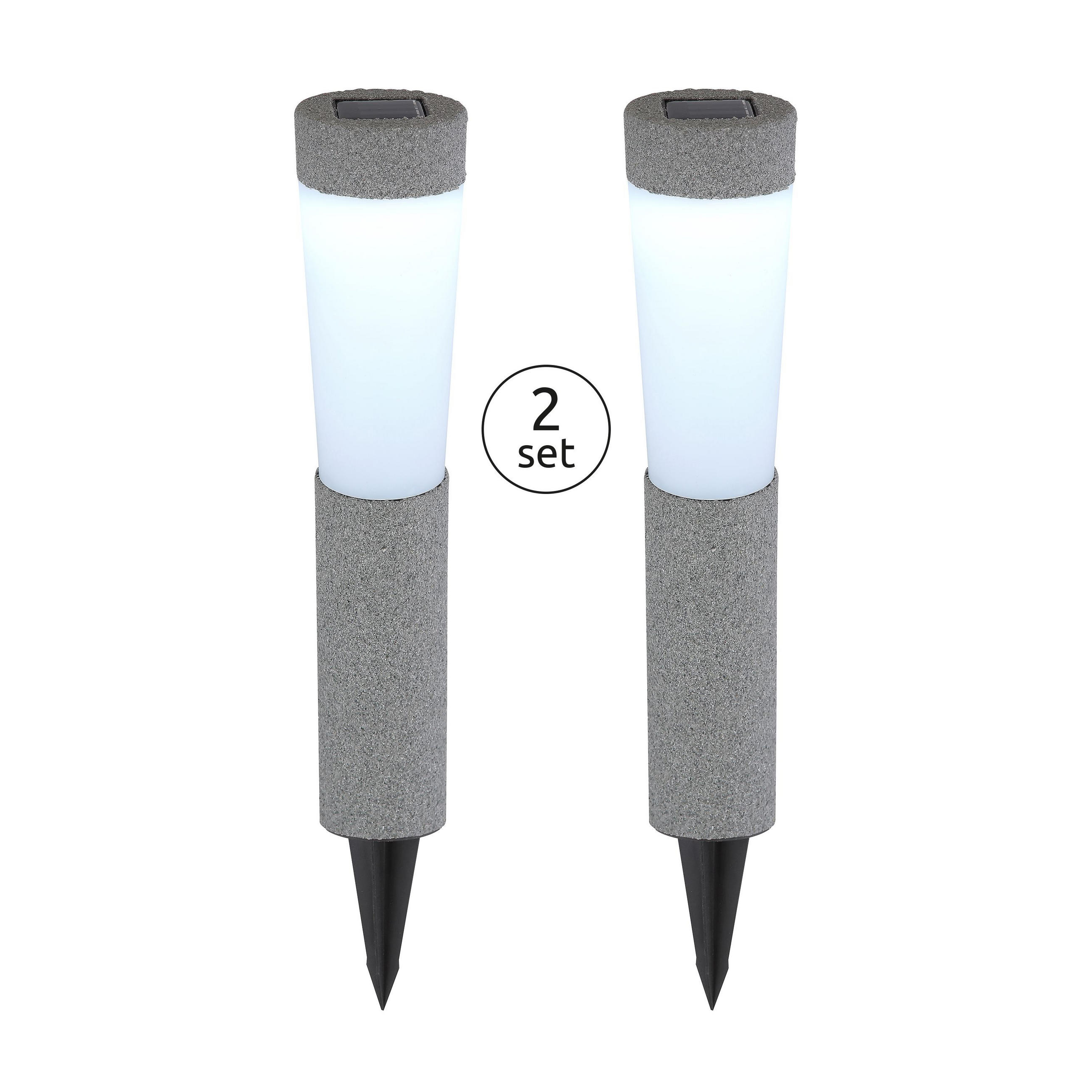 SET SOLARNE SVJETILJKE  - siva, Design, plastika (7,7/45,6cm)