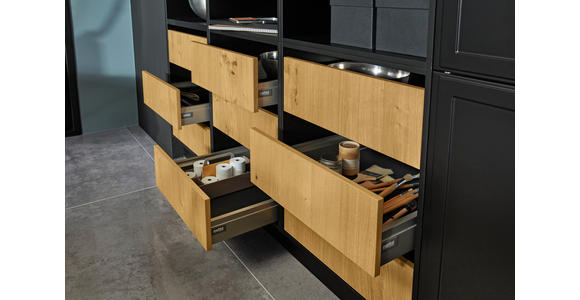 EINBAUKÜCHE - Eichefarben, Design, Holzwerkstoff - Dieter Knoll
