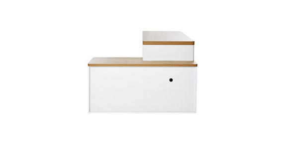 ECKSCHREIBTISCH 140/118/76 cm  in Weiß, Eichefarben  - Eichefarben/Weiß, KONVENTIONELL, Holzwerkstoff (140/118/76cm) - Venda