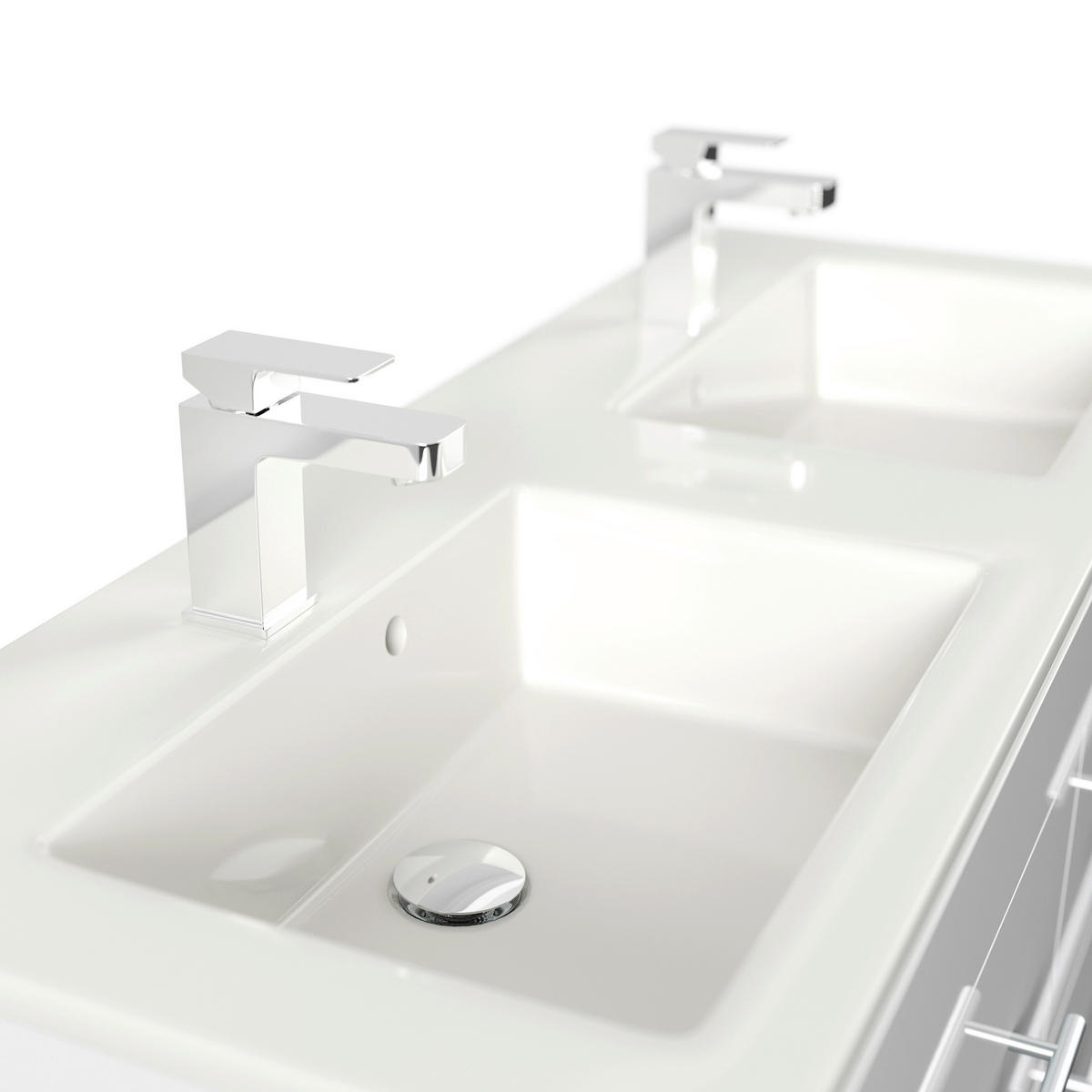 WASCHTISCHKOMBI 120 cm  - Weiß Hochglanz/Weiß, Basics, Keramik/Holzwerkstoff (120cm) - MID.YOU