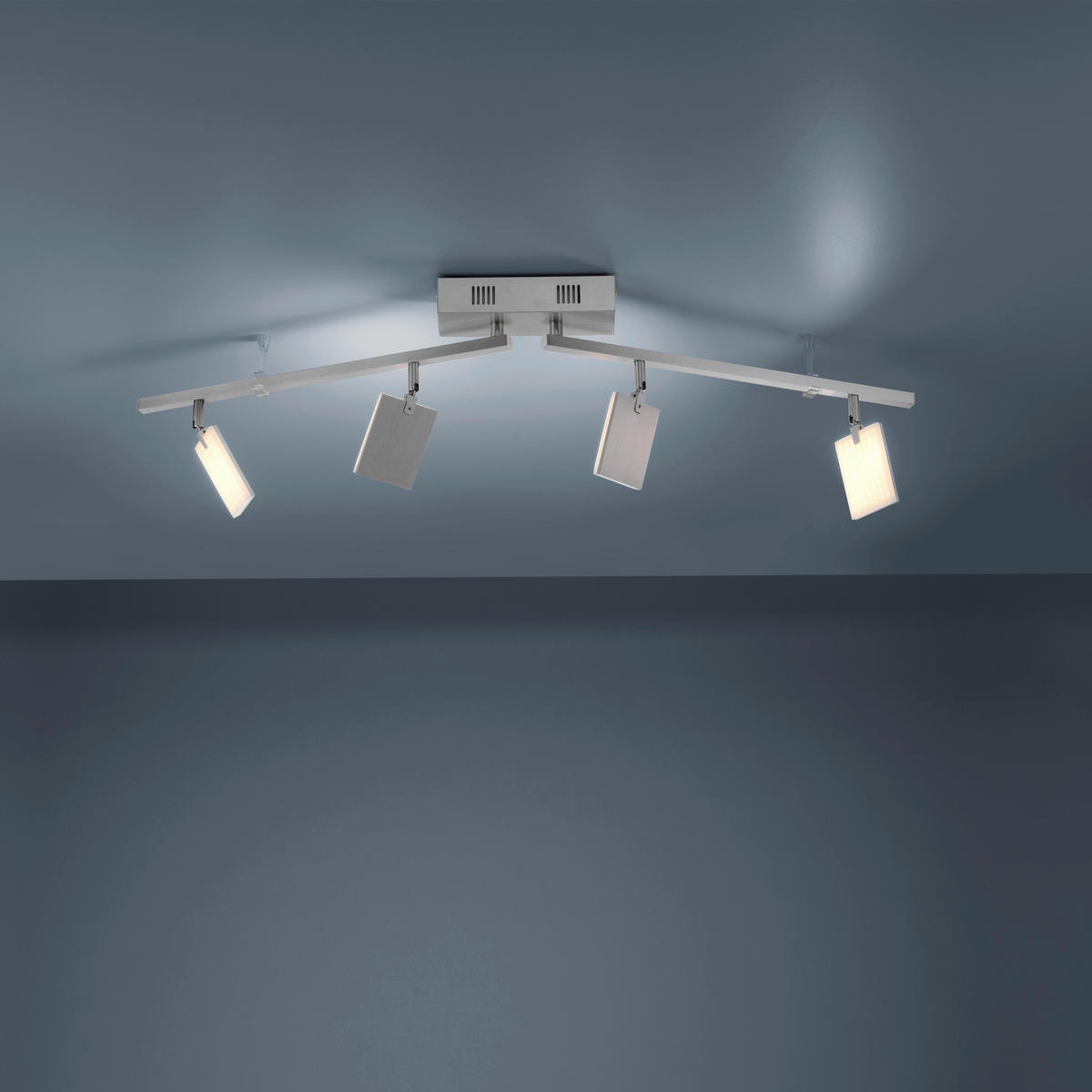 LED-STRAHLER PURE-MIRA 101/95/22,5 cm   - Alufarben, Design, Kunststoff/Metall (101/95/22,5cm) - Neuhaus PURE