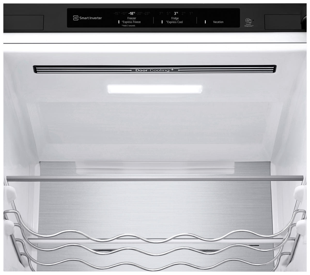 KÜHL-GEFRIER-KOMBINATION GBV7280AEV  - Schwarz, Basics, Glas/Kunststoff (59.5/203/67.5cm) - LG