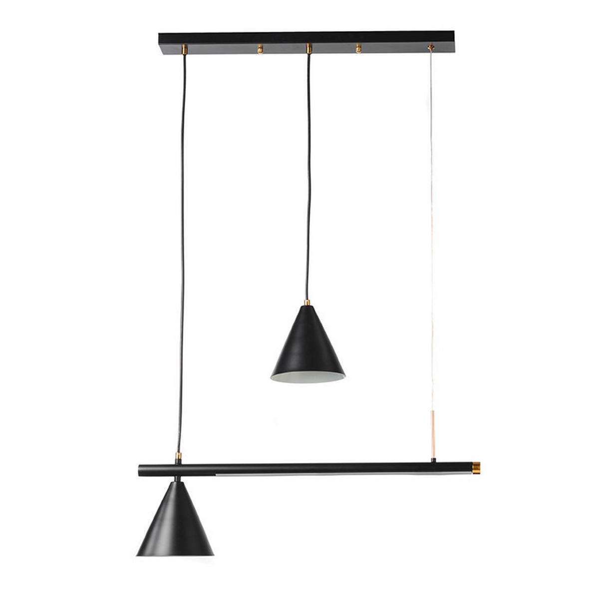 LED-HÄNGELEUCHTE 90/15/120 cm  - Schwarz, Design, Metall (90/15/120cm)