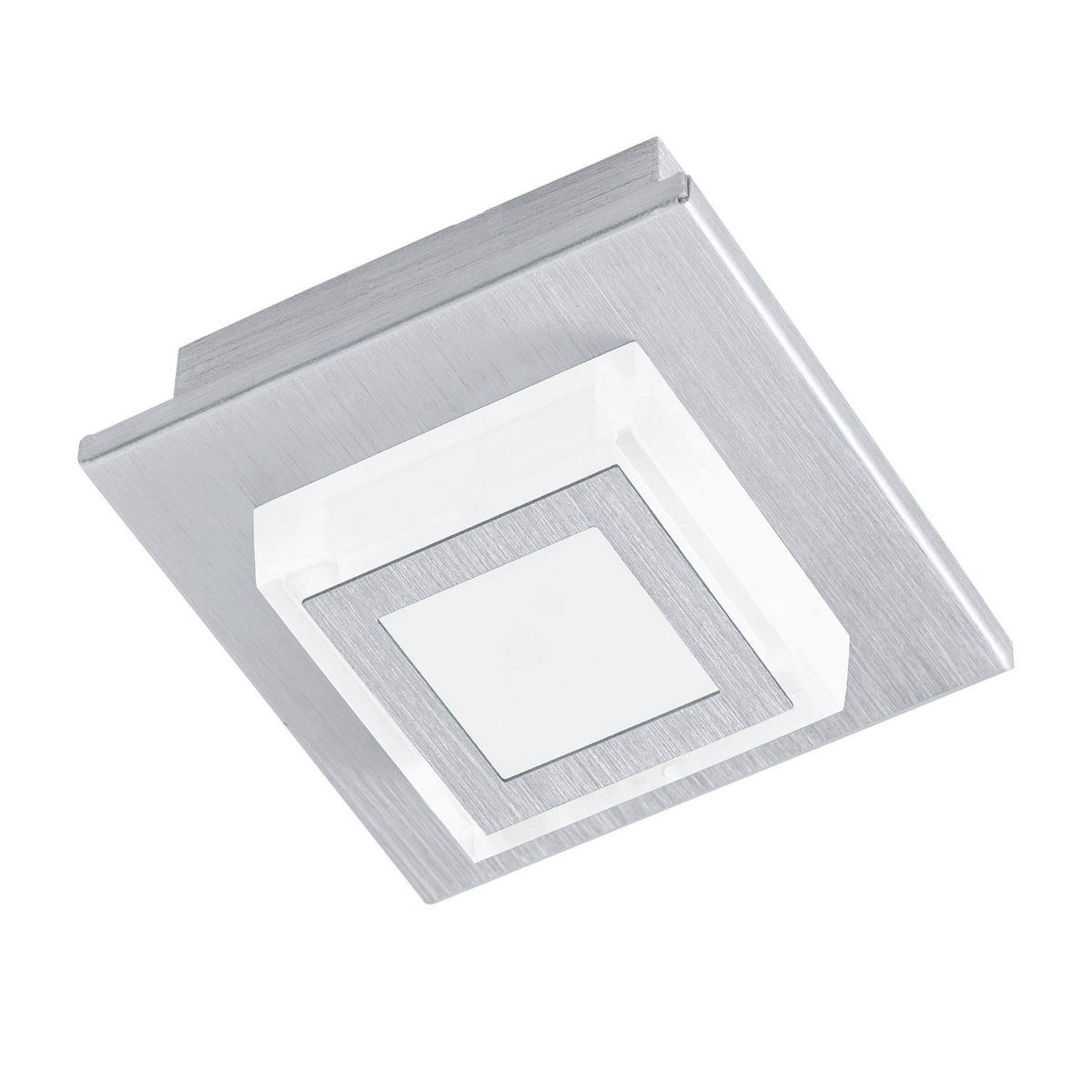 DECKENLEUCHTE 3,3 W    11/11/5,5 cm  - Alufarben, Basics, Kunststoff/Metall (11/11/5,5cm) - Eglo
