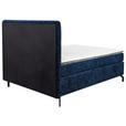 BOXSPRINGBETT 140/200 cm  in Dunkelblau  - Schwarz/Dunkelblau, Design, Textil/Metall (140/200cm) - Esposa
