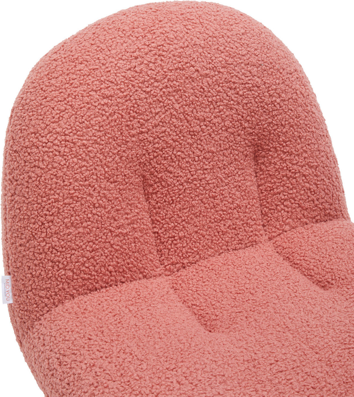 SESSEL Bouclé Koralle    - Koralle/Schwarz, MODERN, Textil/Metall (74/67/93cm) - MID.YOU