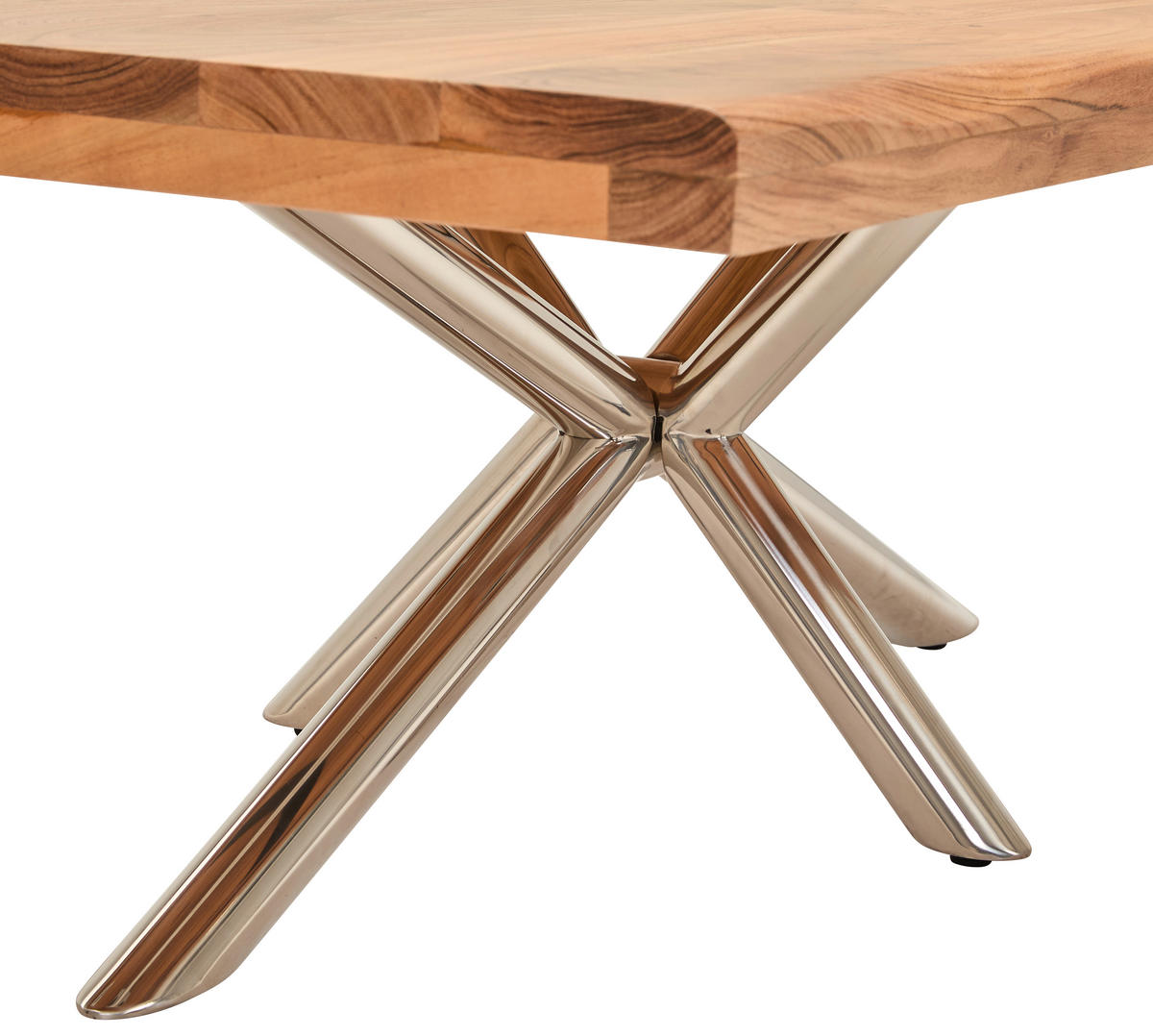 COUCHTISCH Akazie teilmassiv 120/45/70 cm rechteckig Naturfarben  - Naturfarben, Design, Holz/Metall (120/45/70cm) - Livetastic