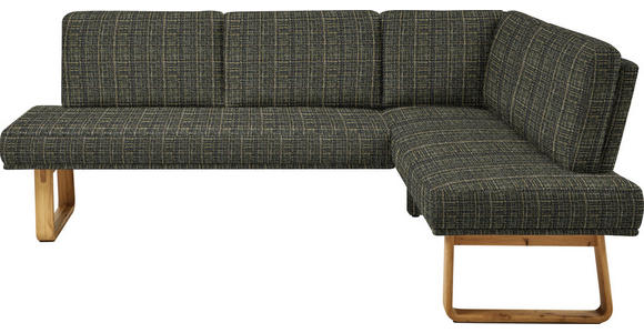 ECKBANK 280/174 cm  in Grün, Eichefarben  - Eichefarben/Grün, Design, Holz/Textil (280/174cm) - Dieter Knoll