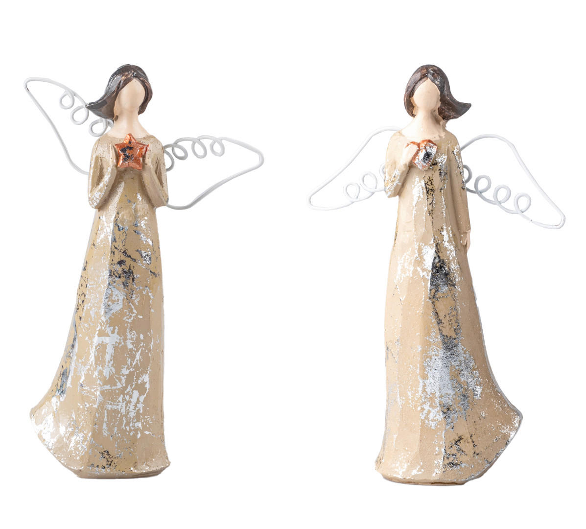 DEKORAČNÍ ANDĚL - Basics, plast (8/15/8cm)
