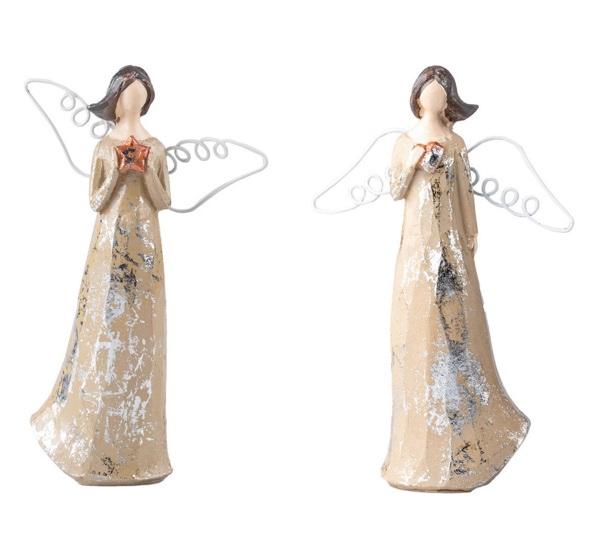 DEKORAČNÍ ANDĚL - Basics, plast (8/15/8cm)