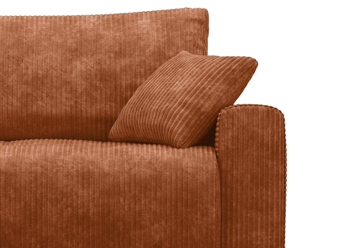 ECKSOFA - Schwarz/Orange, KONVENTIONELL, Kunststoff/Textil (192/270cm) - Carryhome