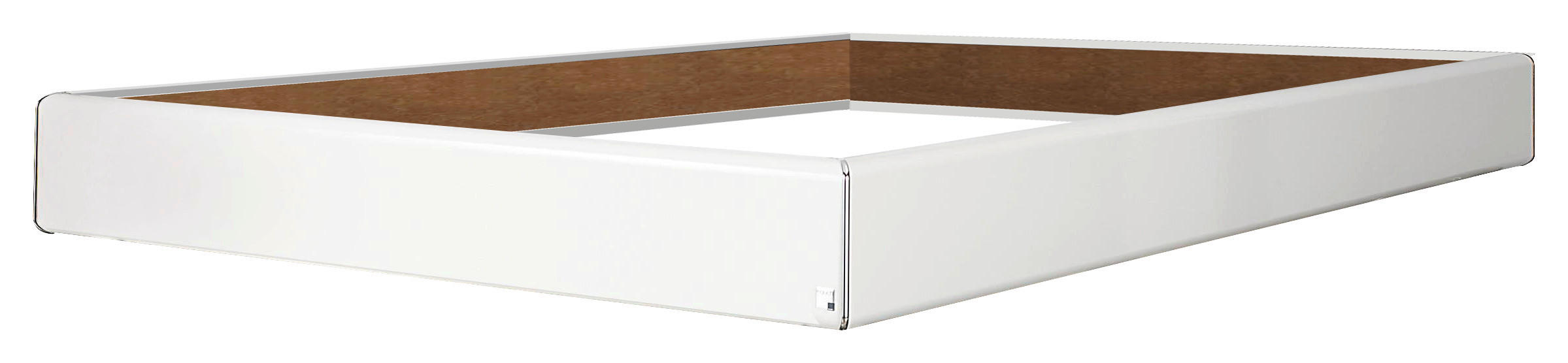 BETTRAHMEN 100/200 cm  in Weiss Hochglanz  - Weiss Hochglanz, Design, Holzwerkstoff (100/200cm) - Carryhome