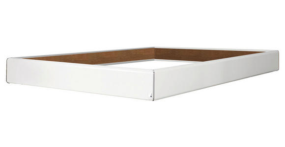 BETTRAHMEN 100/200 cm in Weiß Hochglanz - Weiß Hochglanz, Design, Holzwerkstoff (100/200cm) - Carryhome