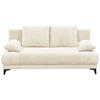 SCHLAFSOFA Cord Weiß  - Schwarz/Weiß, KONVENTIONELL, Kunststoff/Textil (211/96/105cm) - Carryhome