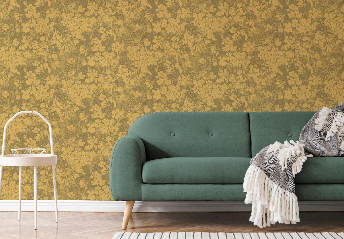 VLIESTAPETE - Gelb, Basics, Papier/Kunststoff (52/1005cm)