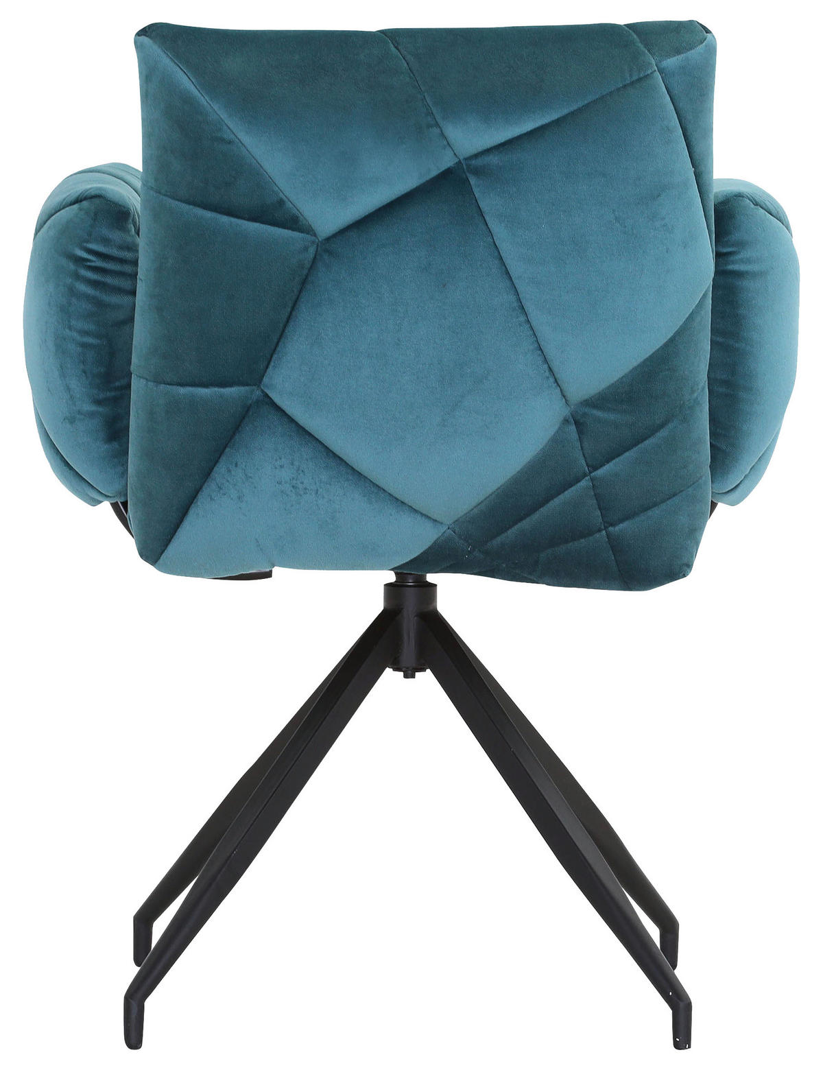 SCAUN CU BRAȚE in negru, turcoaz  - turcoaz/negru, Design, metal/textil (68/88/66cm) - Landscape