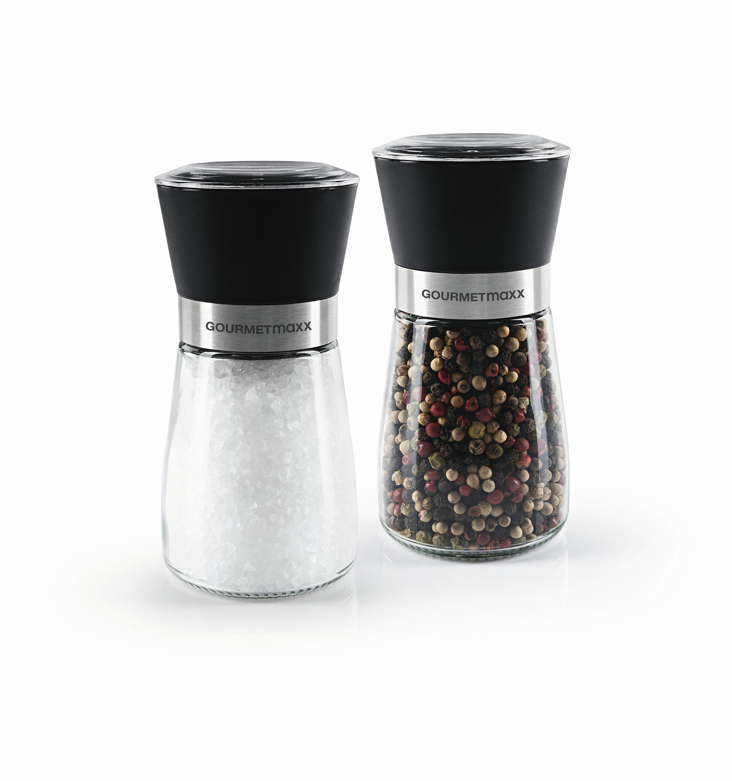 SALZ- UND PFEFFERMÜHLE GOURMETmaxx  - Schwarz, Basics, Glas/Keramik (6,5/13cm)