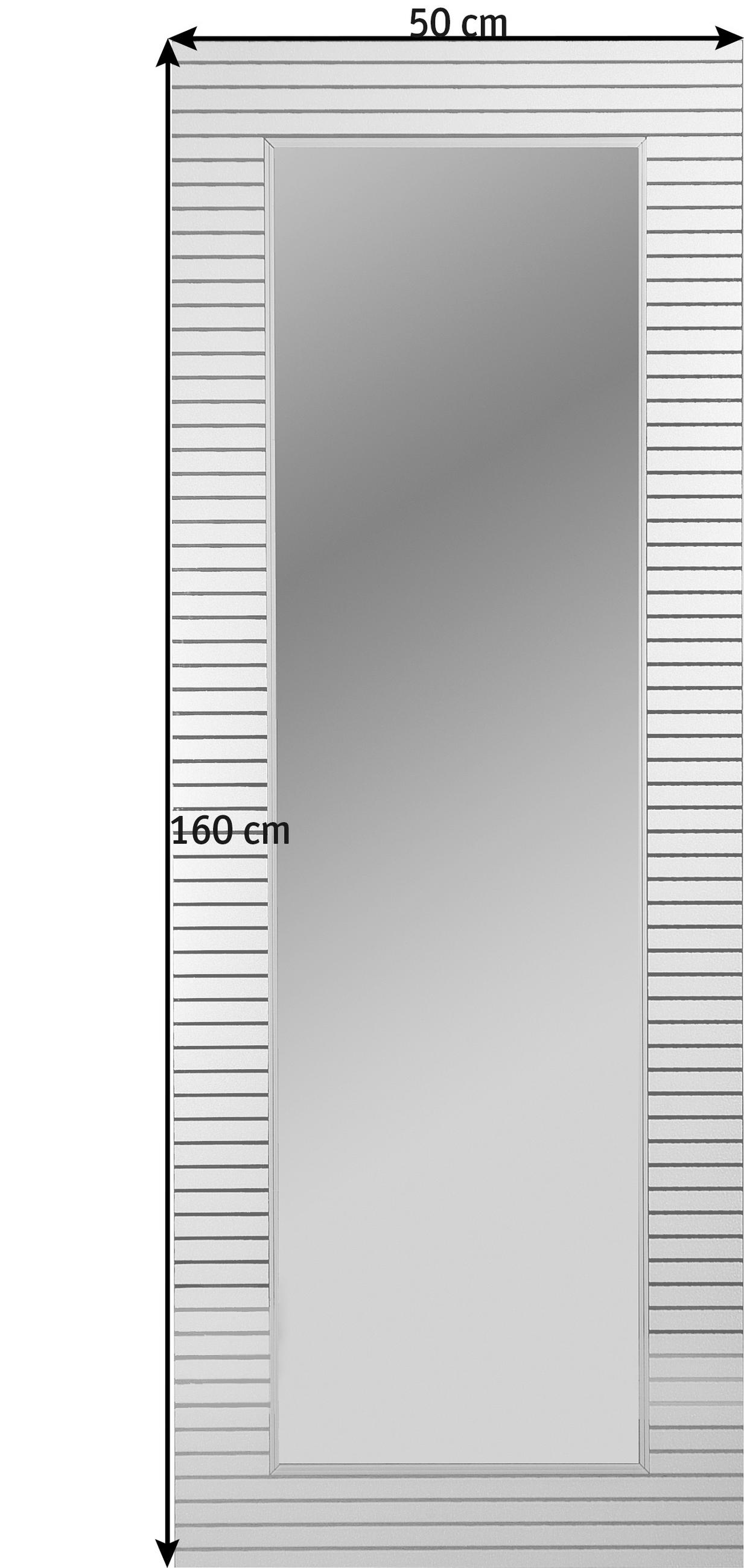 NÁSTENNÉ ZRKADLO 50/160/0,3 cm  - biela, Design (50/160/0,3cm) - Xora