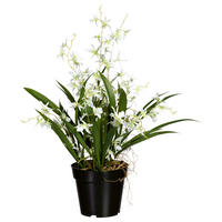 KUNSTPFLANZE Orchidee 60 cm  - Schwarz/Weiß, Design, Kunststoff/Textil (60cm) - P & B