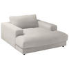 XXL-SESSEL in Chenille Hellgrau  - Hellgrau/Schwarz, Design, Kunststoff/Textil (150/86/170cm) - Lomoco