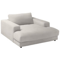 XXL-SESSEL in Chenille Hellgrau  - Hellgrau/Schwarz, Design, Kunststoff/Textil (150/86/170cm) - Lomoco