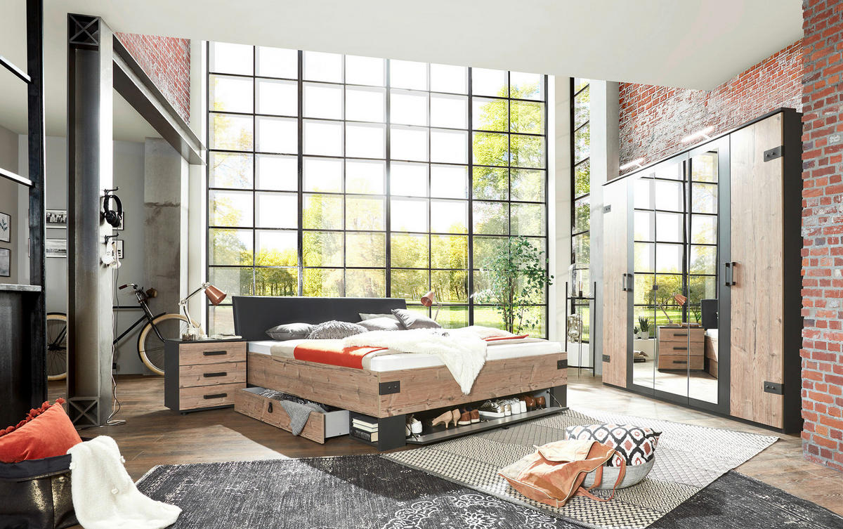 SPALNICA, barve grafita, barve smreke  - barve grafita/barve smreke, Trend, steklo/leseni material - Ti'me