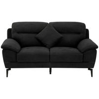 BOXSPRINGSOFA in Textil Schwarz  - Schwarz, KONVENTIONELL, Textil/Metall (175/92/94cm) - Livetastic