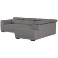 ECKSOFA Anthrazit Struktur  - Anthrazit/Schwarz, Design, Kunststoff/Textil (284/205cm) - Xora