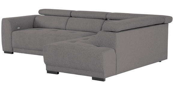 ECKSOFA Anthrazit Struktur - Anthrazit/Schwarz, Design, Kunststoff/Textil (284/205cm) - Xora