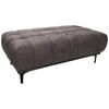 HOCKER Velours Braun  - Schwarz/Braun, Design, Textil/Metall (131/47/71cm) - Stylife