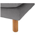 ECKSOFA Grau Chenille  inkl. Rückenkissen, Rücken echt  - Buchefarben/Grau, KONVENTIONELL, Holz/Textil (162/276cm) - Carryhome