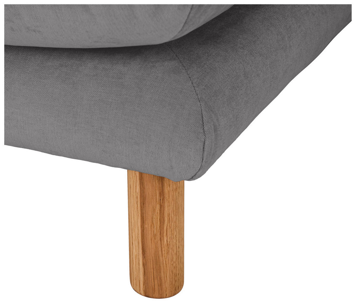 ECKSOFA Grau Chenille  - Buchefarben/Grau, KONVENTIONELL, Holz/Textil (162/276cm) - Carryhome