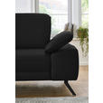 ECKSOFA in Echtleder Schwarz  - Schwarz, Design, Leder/Metall (193/332cm) - Dieter Knoll