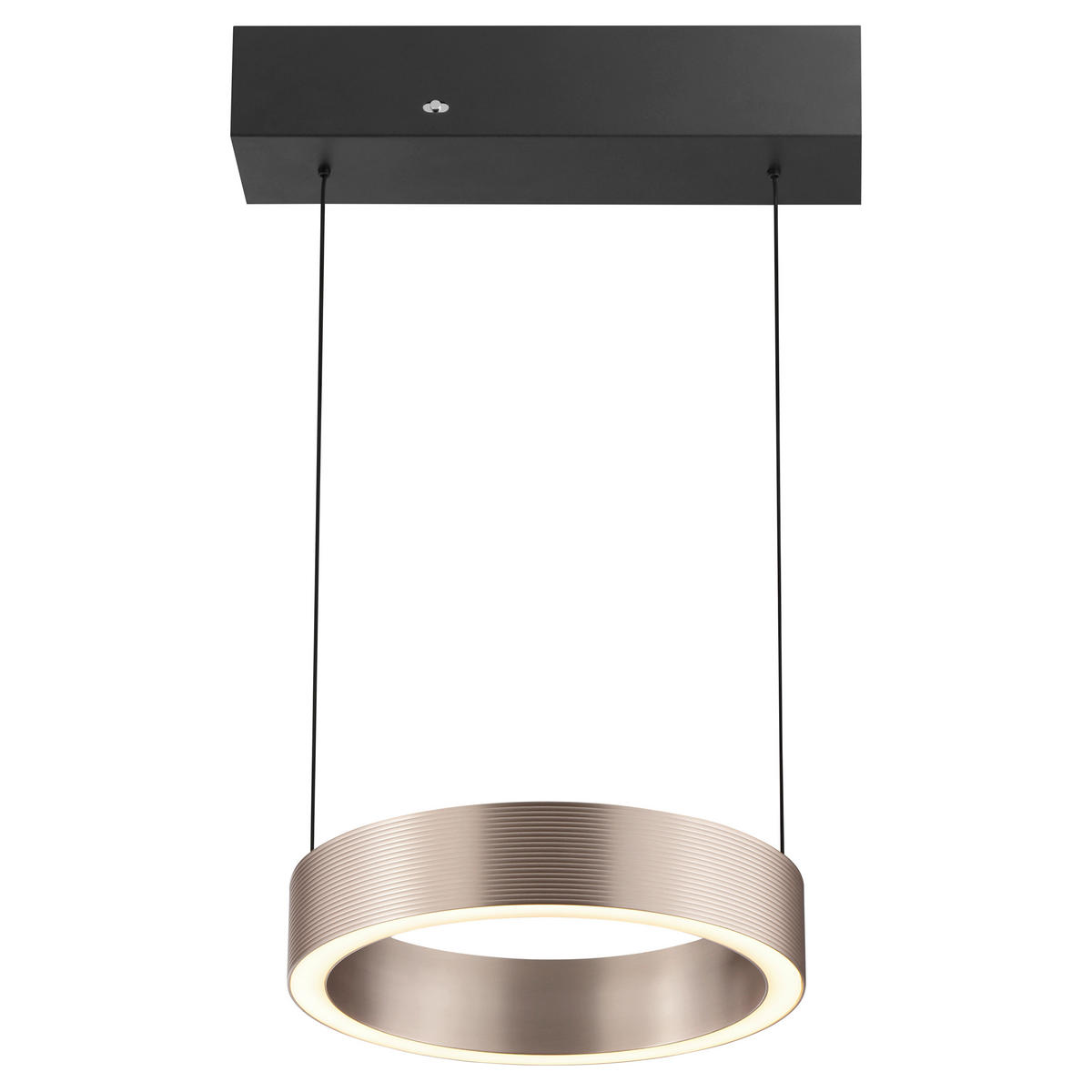 LED-PENDELLEUCHTE Axion 32/150/25 cm   - Schwarz/Braun, Design, Kunststoff/Metall (32/150/25cm) - Brilliant