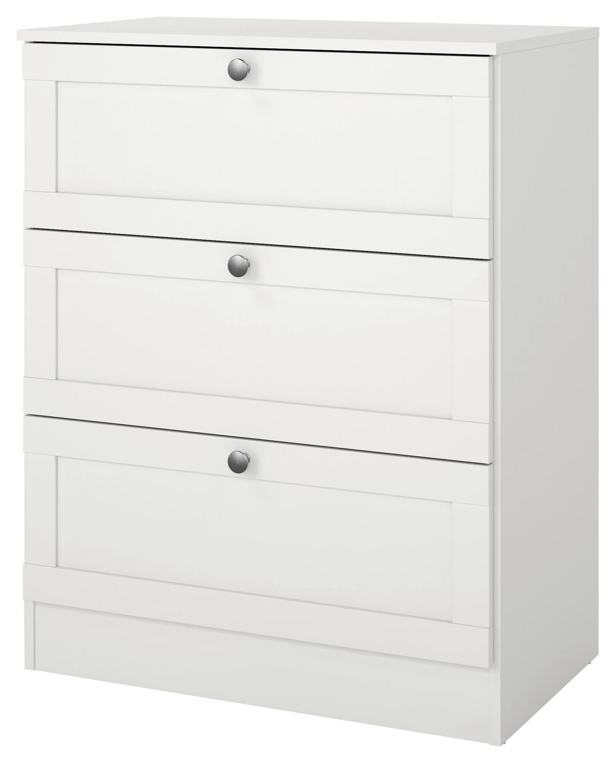 KOMODA, bílá, 70,2/88,95/41,5 cm - bílá/barvy stříbra, Moderní, kov/kompozitní dřevo (70,2/88,95/41,5cm) - MID.YOU