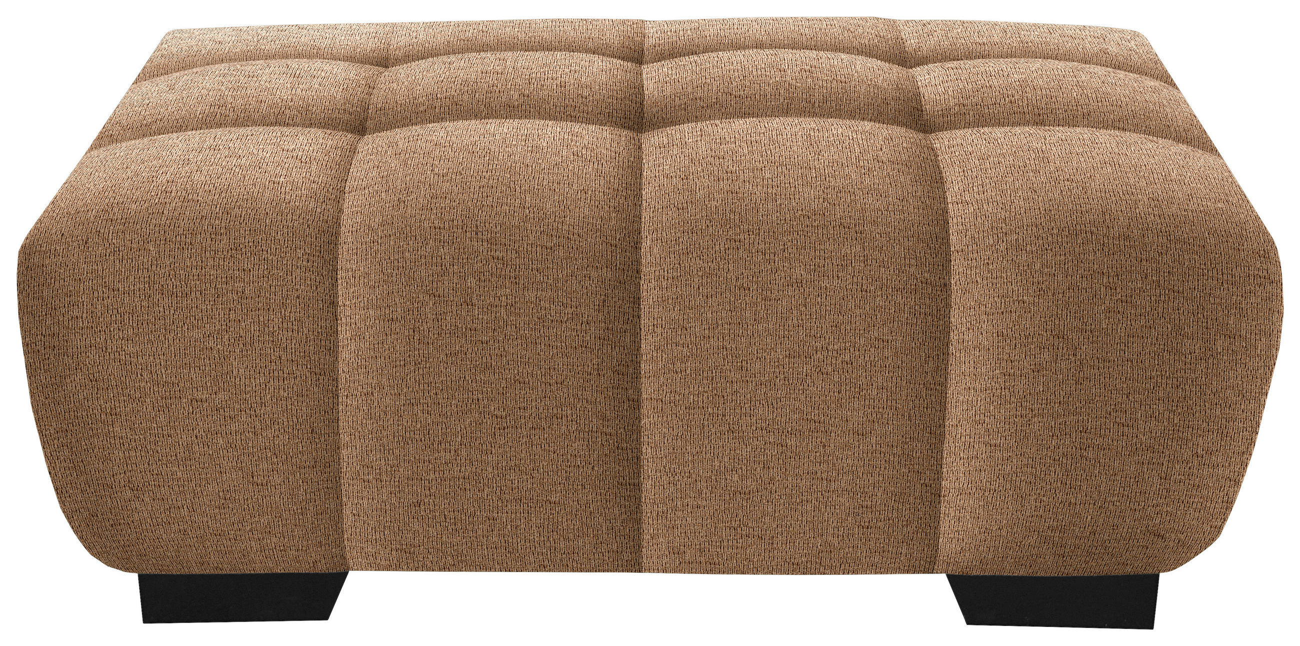 HOCKER in Textil Orange  - Schwarz/Orange, Konventionell, Textil/Metall (106/40/72cm) - Hom`in