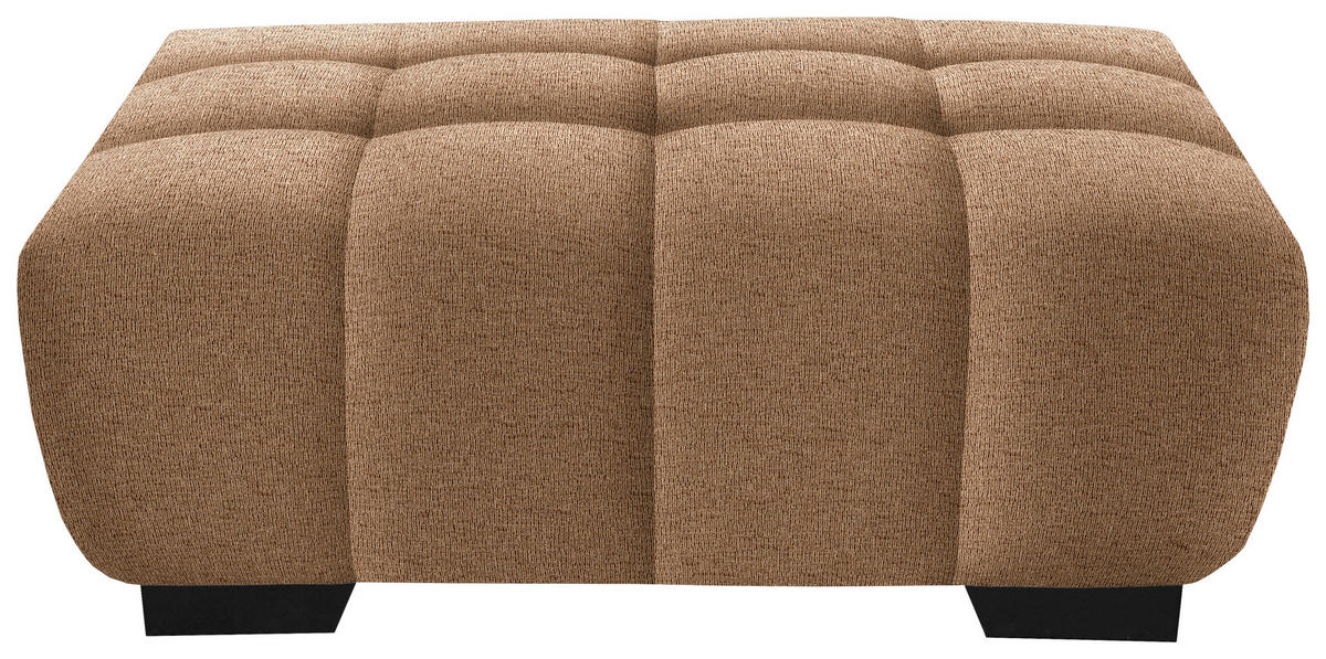 HOCKER in Textil Orange  - Schwarz/Orange, Konventionell, Textil/Metall (106/40/72cm) - Hom`in
