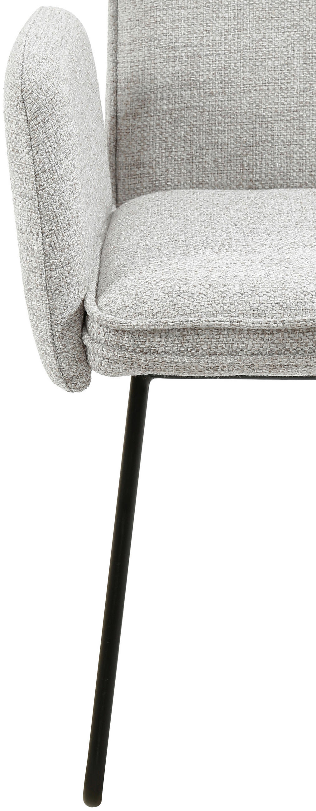 ARMLEHNSTUHL  inklusive Armlehnen Webstoff  - Beige/Schwarz, Design, Textil/Metall (59/87,5/64,5cm) - Carryhome