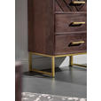 KOMMODE in 45/60/33 cm - Goldfarben/Braun, Trend, Holz/Metall (45/60/33cm) - Landscape