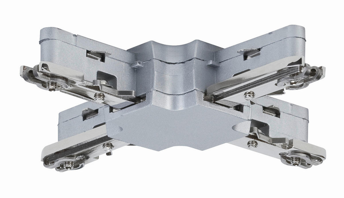 SCHIENENSYSTEM-VERBINDER URail 10,4/1,8/10,4 cm   - Chromfarben, Design, Metall (10,4/1,8/10,4cm) - Paulmann