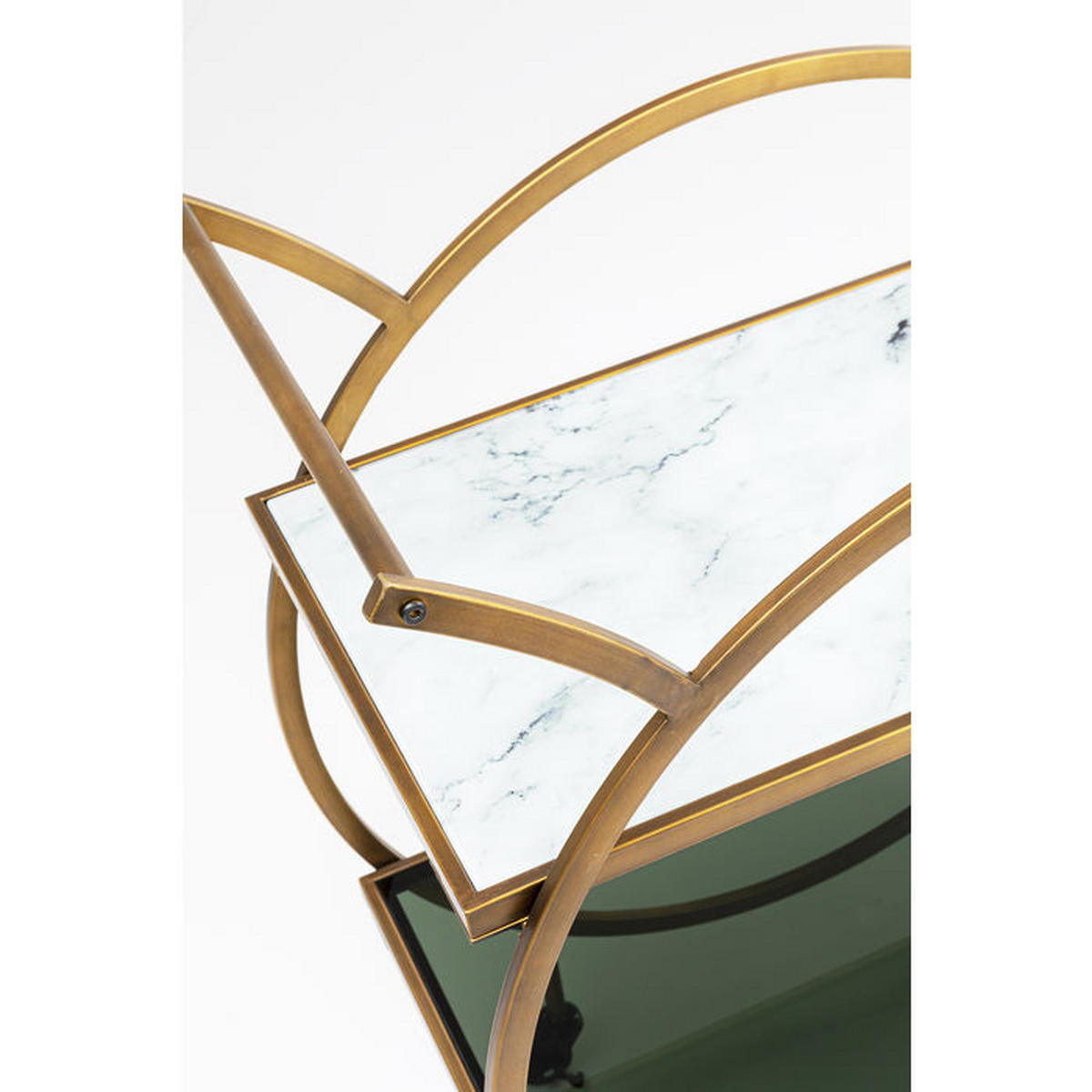SERVIERWAGEN Messingfarben  - Messingfarben, Design, Glas/Metall (74/40/85cm) - Kare-Design