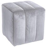 HOCKER in Textil Hellgrau  - Hellgrau, Design, Textil (43/50/43cm) - Novel