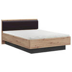 BETT 120/200 cm  in Schwarz, Dunkelgrau, Eiche Artisan  - Dunkelgrau/Schwarz, Design, Holzwerkstoff/Textil (120/200cm) - Carryhome