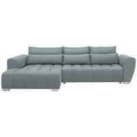 ECKSOFA in Webstoff Türkis  218/304 cm  - Türkis/Silberfarben, MODERN, Kunststoff/Textil (218/304cm) - Carryhome