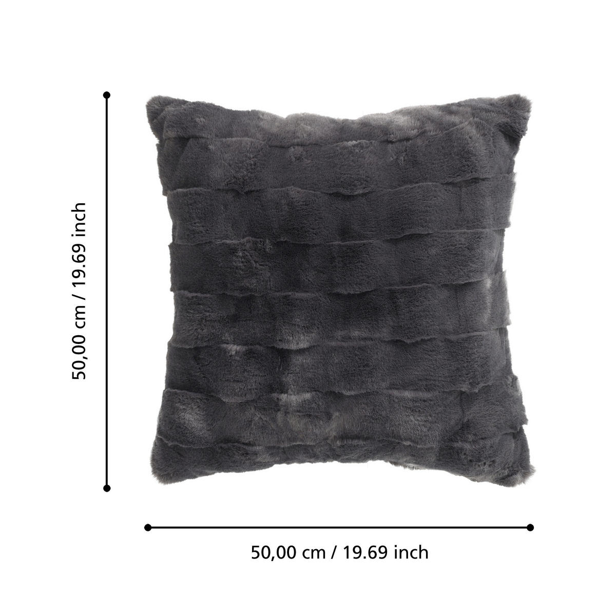 ZIERKISSEN  50/50 cm   - Dunkelgrau, Basics, Textil (50/50cm) - Eglo